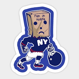 New York Fan In Hiding Sticker